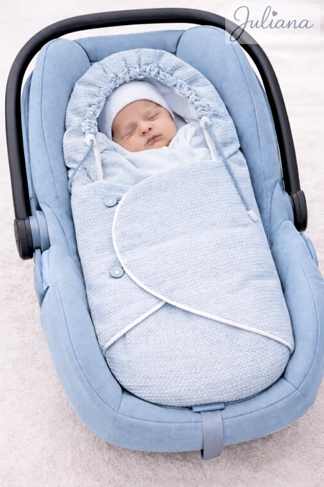 Jarní fusak Vafle Soft – 75/80 cm - modrá