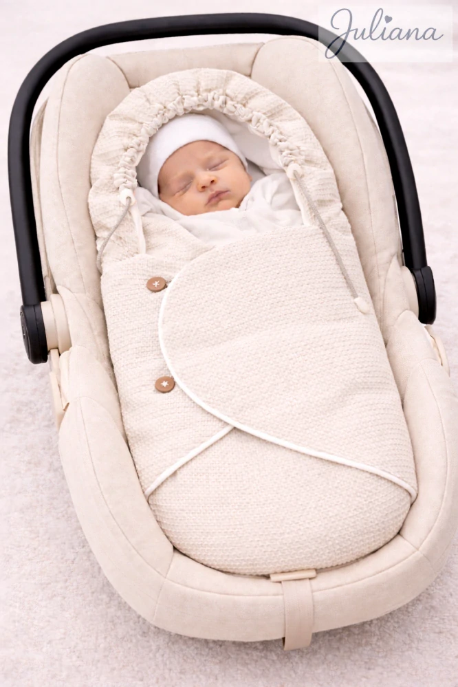 Jarní fusak Vafle Soft – 75/80 cm - krémový