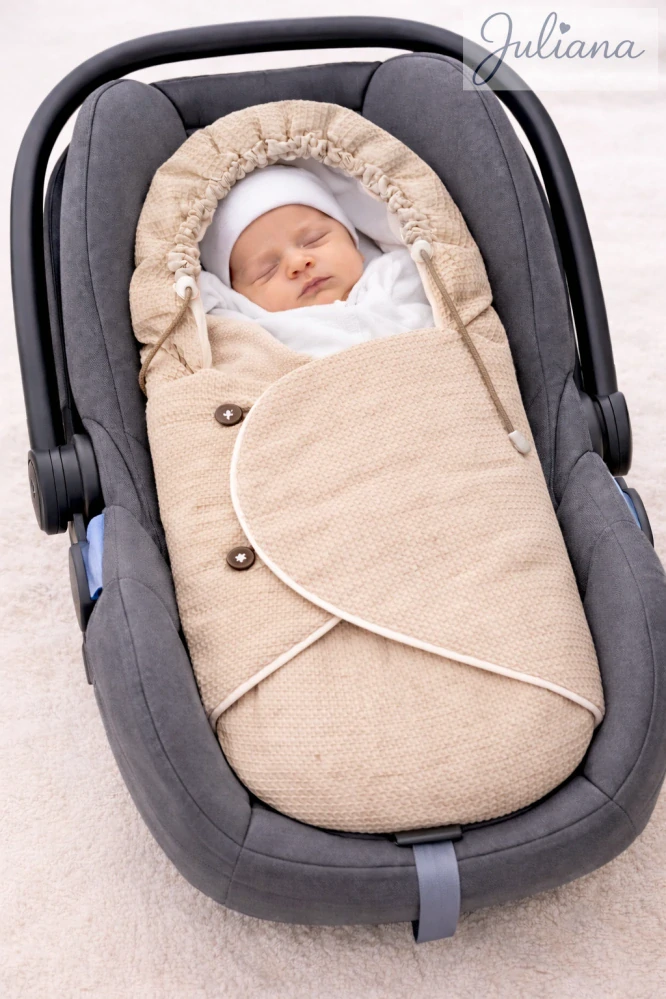 Jarní fusak Vafle Soft – 75/80 cm - latté