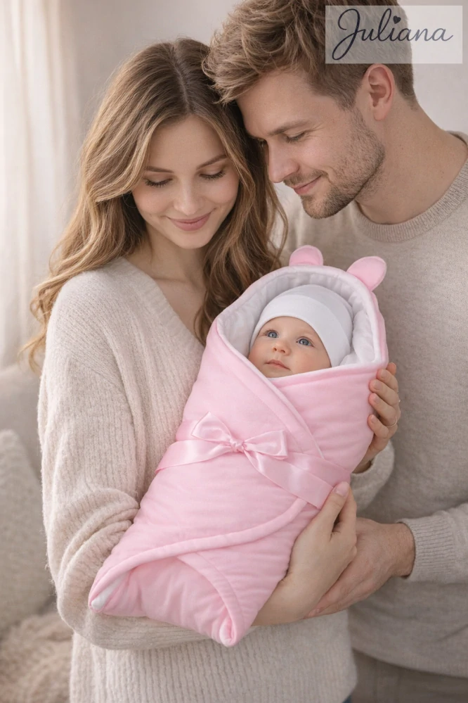 Zavinovačka Čtyřlístek s oušky - Růžová
